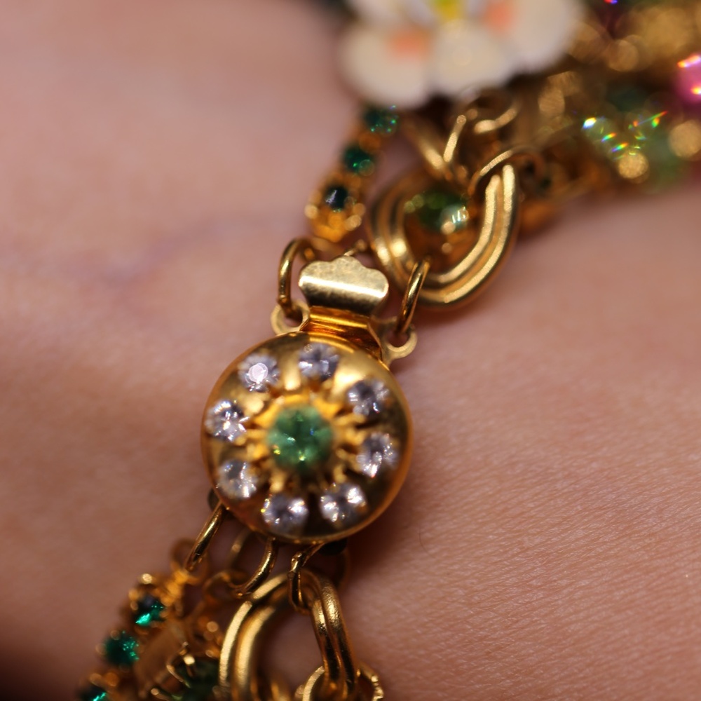 Colored 18k Gold Dipped Bracelet - image 3